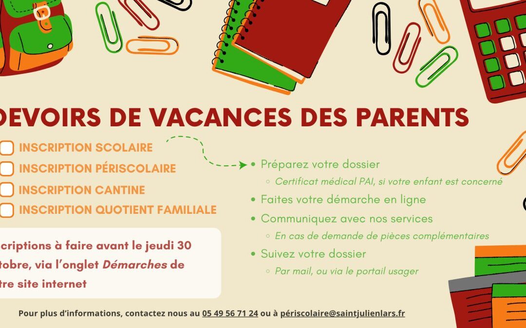 👨👩👧👦 PARENTS – Inscriptions
