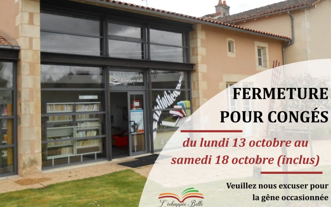 📖 Fermeture – Bibliothèque